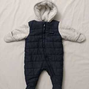 CALVIN KLEIN JEANS DENIM & FLEECE BODYSUIT SNOWSUIT SIZE 3-6 MONTHS